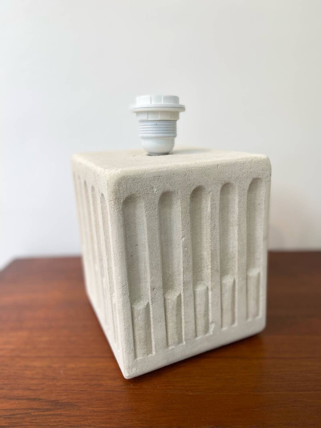 White stone lamp base