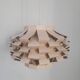Suspension métallique beige années 50 ou 60