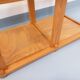 Vintage rectangular coffee table in pine and smoked glass from the 70s and 80s.