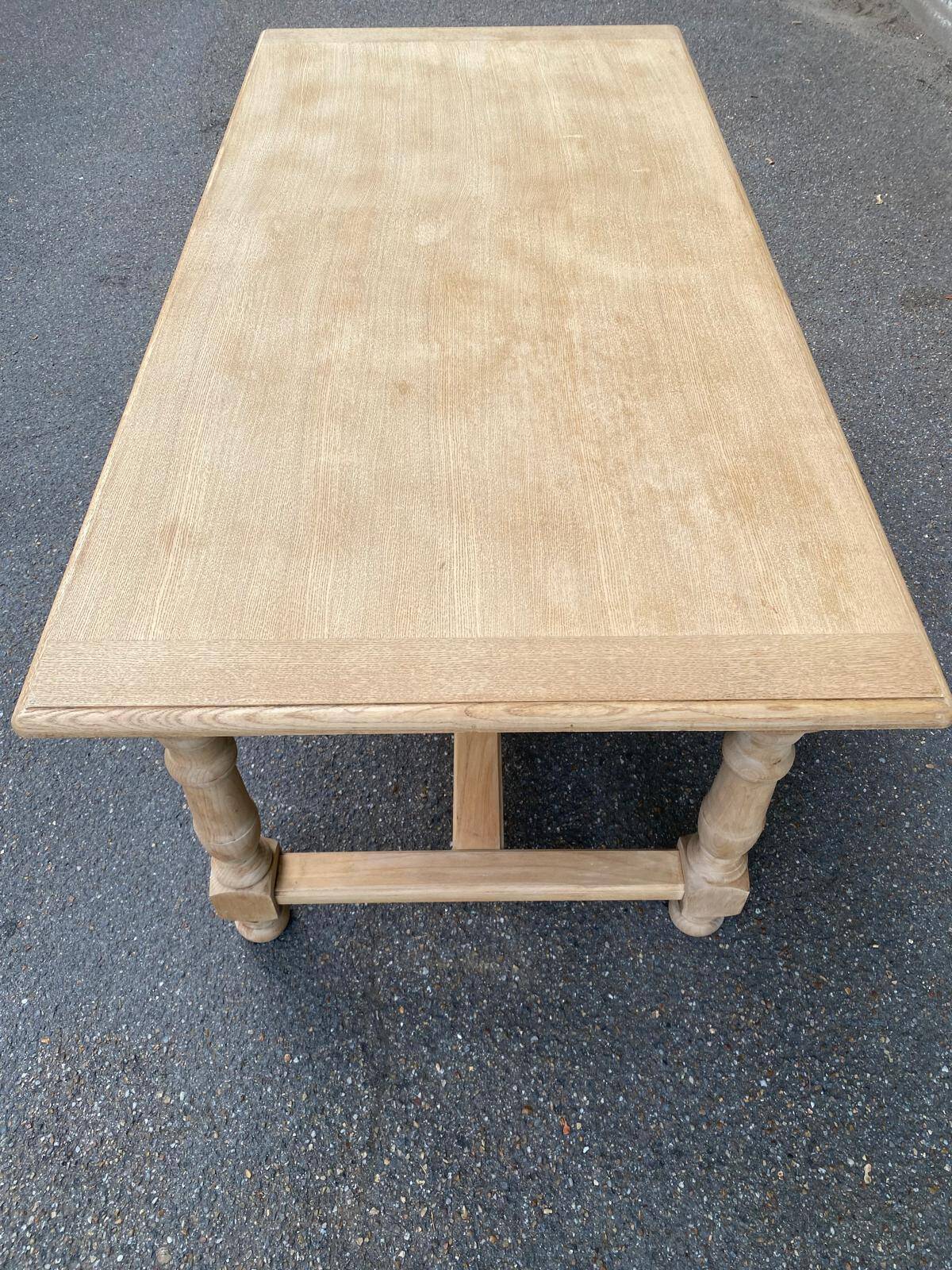 Table à manger de ferme extensible rénovée en bois 260cm