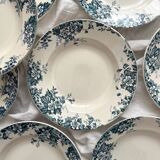 8 “Marie Louise” ironstone soup plates from Saint Amand and Hamage