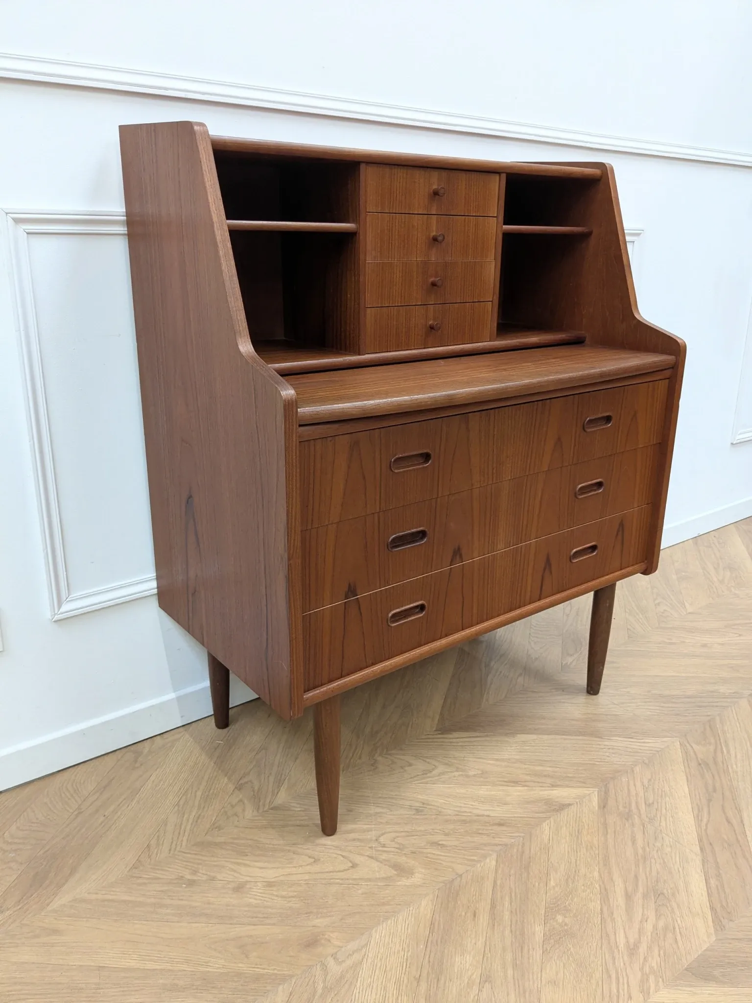 Vintage Danish teak secretary, 1960s.