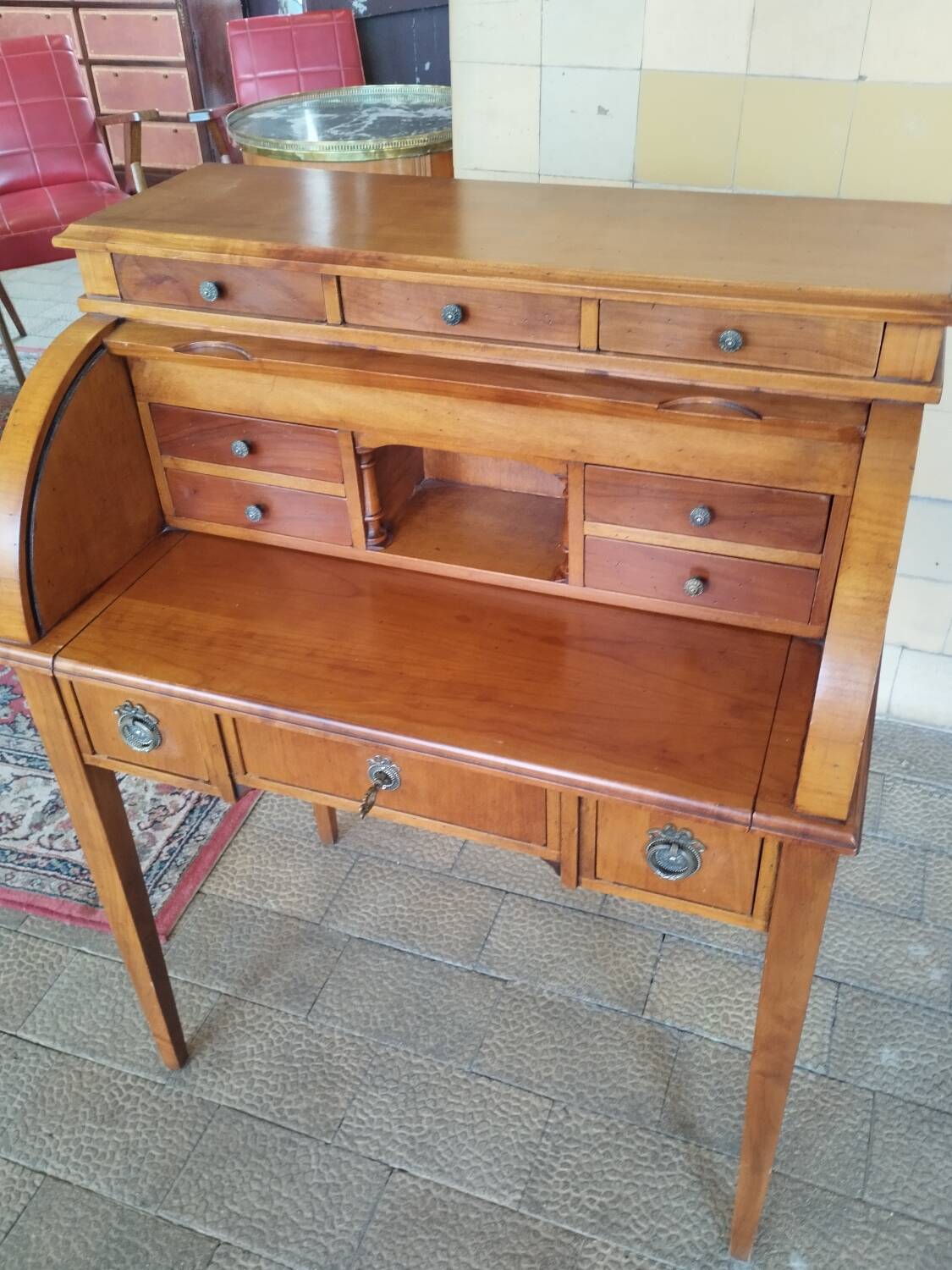 Antique cylindrical desk, Louis XVI style