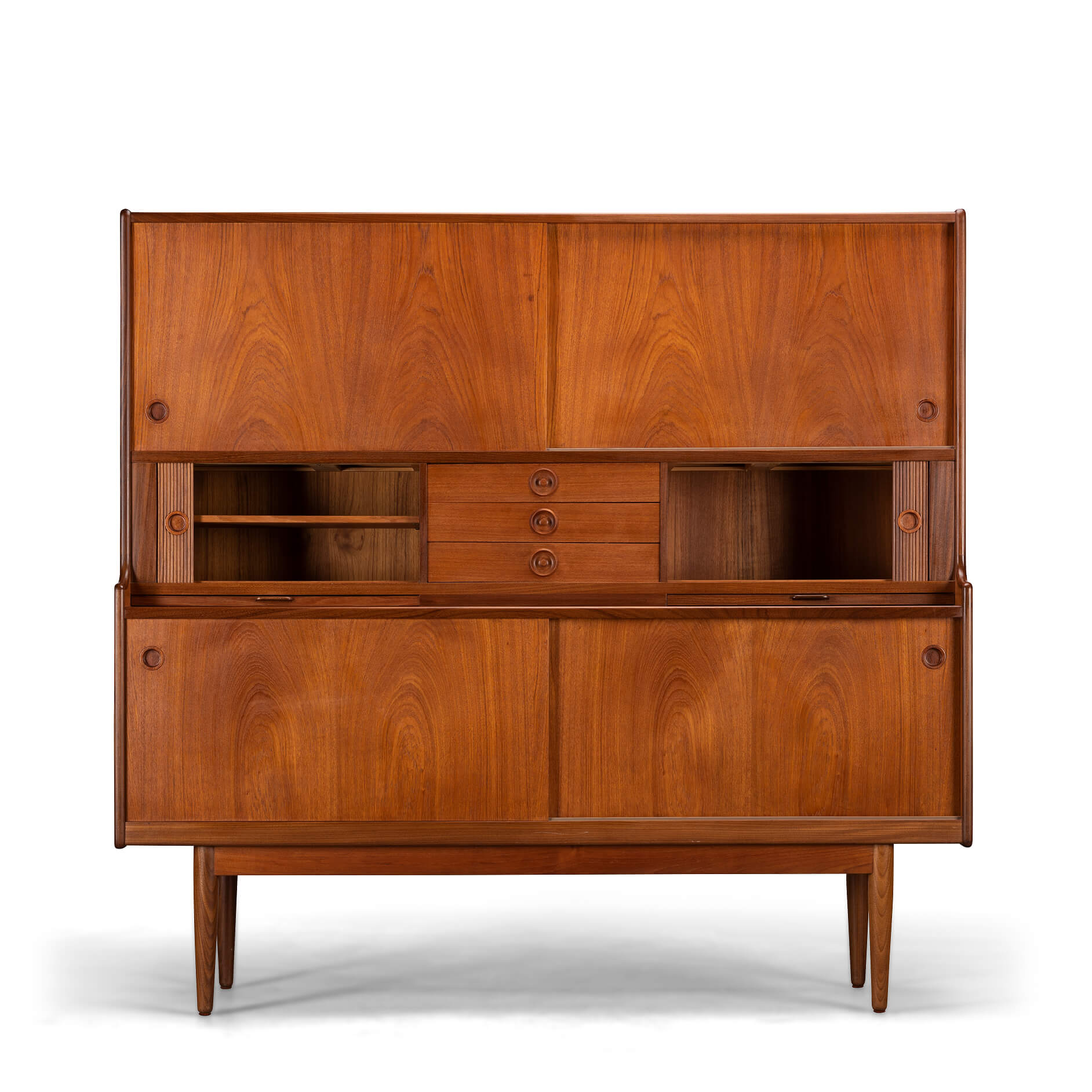 Teak High Sideboard by Johannes Andersen for J. Skaaning & Son, 1960s