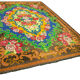 Hand-knotted vintage rose brown kilim 210 cm x 313 cm