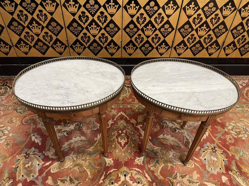 Pair of Louis XVI style bedside tables