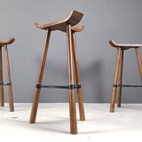 Mid century brutalist bar stools - set of 3, 1960s