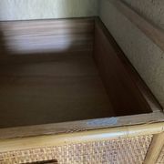 Vintage rattan chest of drawers with 6 drawers