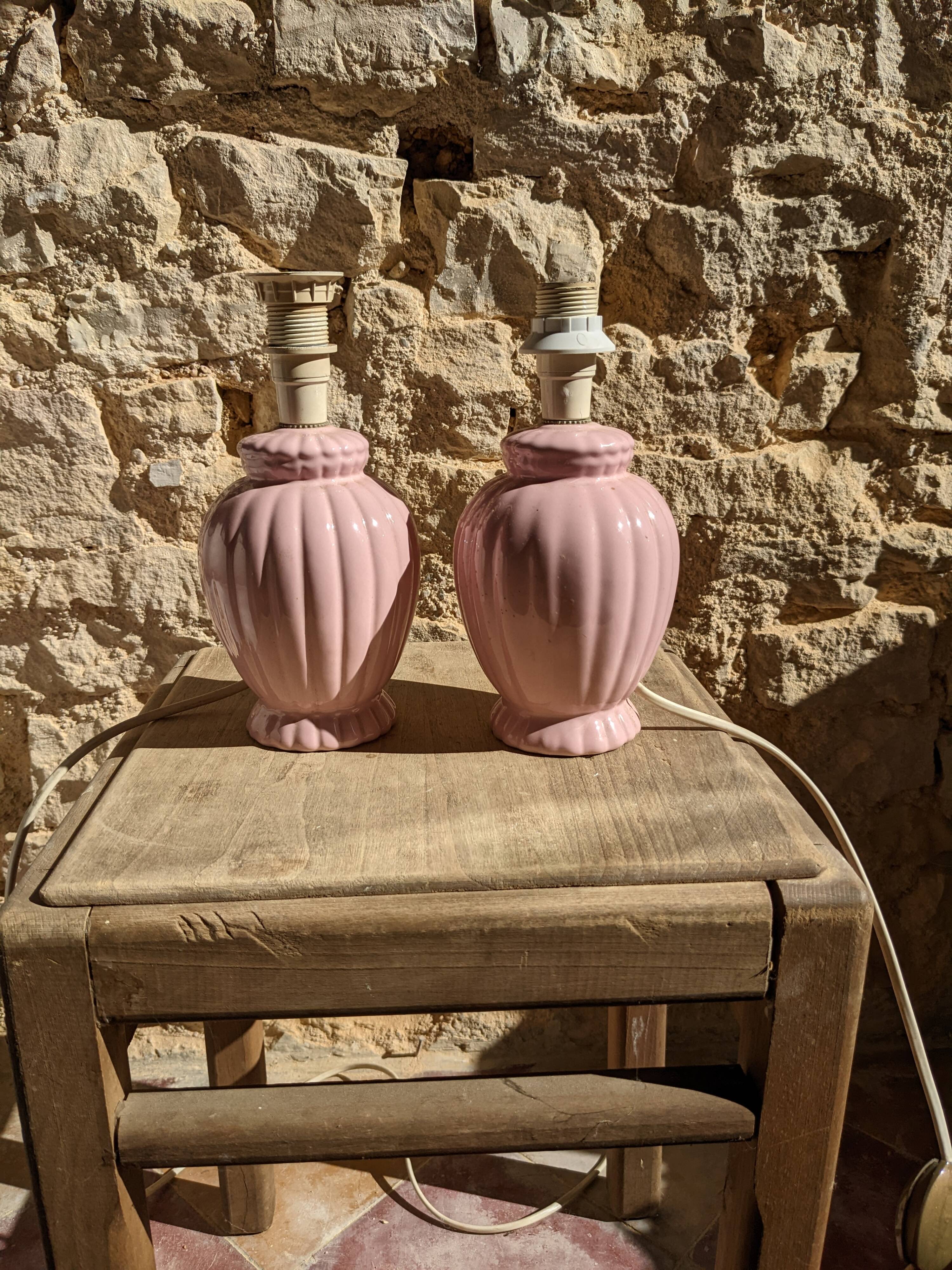 Pair of bedside lamps feet