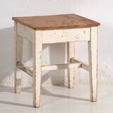 Antique white wooden bedside table (circa 1920)