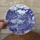 Old blue country scene plate