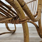 Chaises en osier vintage, 1970