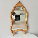 Vintage rocaille mirror in gilded wood