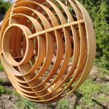 Scandinavian curved wood pendant light