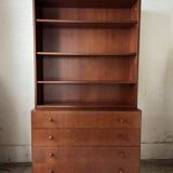 Bookcase, teak chest of drawers, 1960