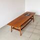 Teak coffee table by Louis Van Teeffelen with tile inlay.