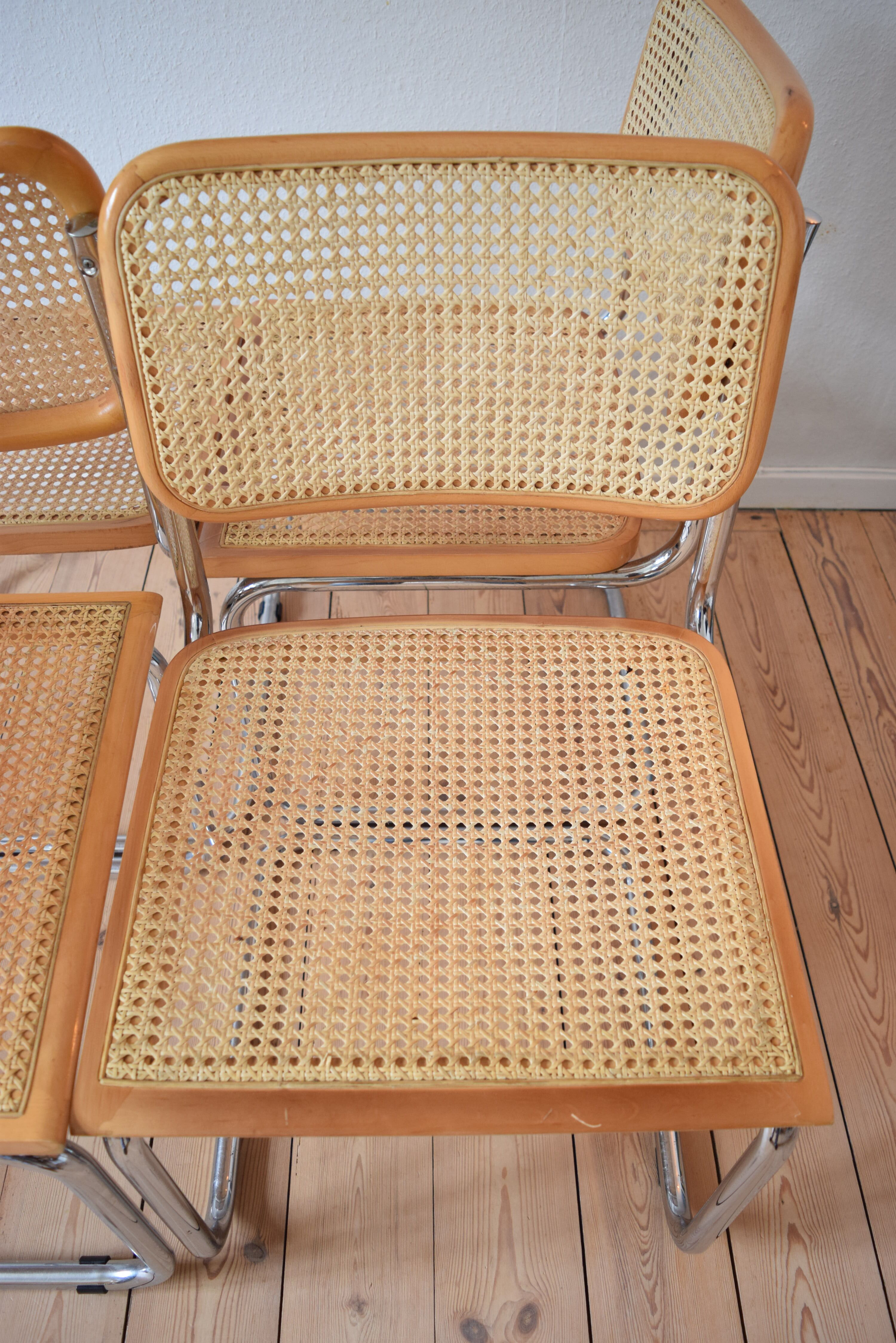 Cesca chairs by Marcel Breuer, 1970