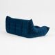 Canapé trois places Togo en tissu bleu foncé par Michel Ducaroy pour Ligne Roset