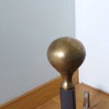 Chenets de cheminée tête laiton ou bronze