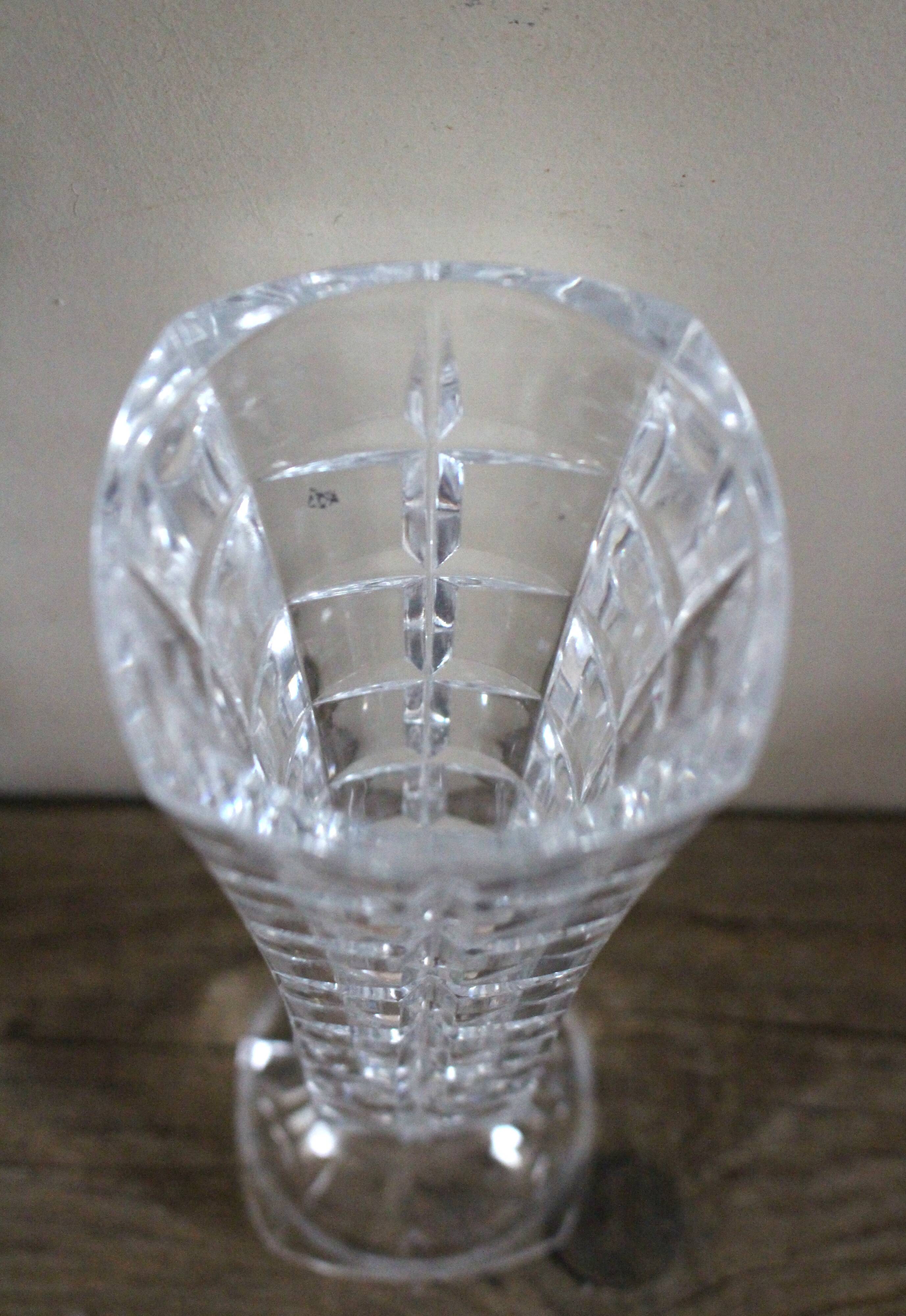 Vintage cut glass pedestal vase