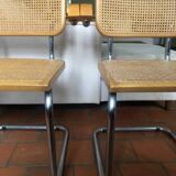 Pairs of Cesca B64 armchairs with armrests by Marcel Breuer