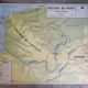 Vintage school map of France, Northern and Eastern Regions
