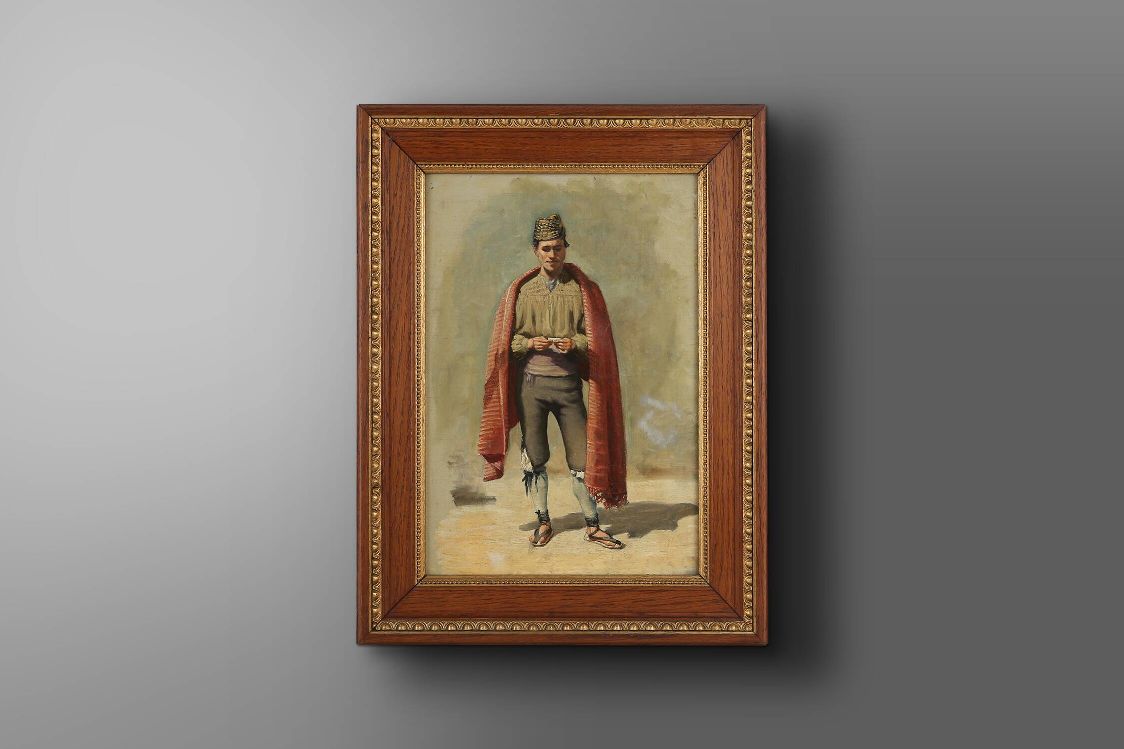 Peinture d'un homme vers 1850