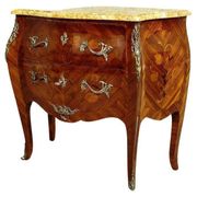 Neo-Rococco Inlaid Dresser Veneered with Mahogany, 1930
