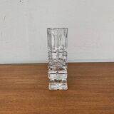 Vintage German Lead Crystal Block Vase, 1970s