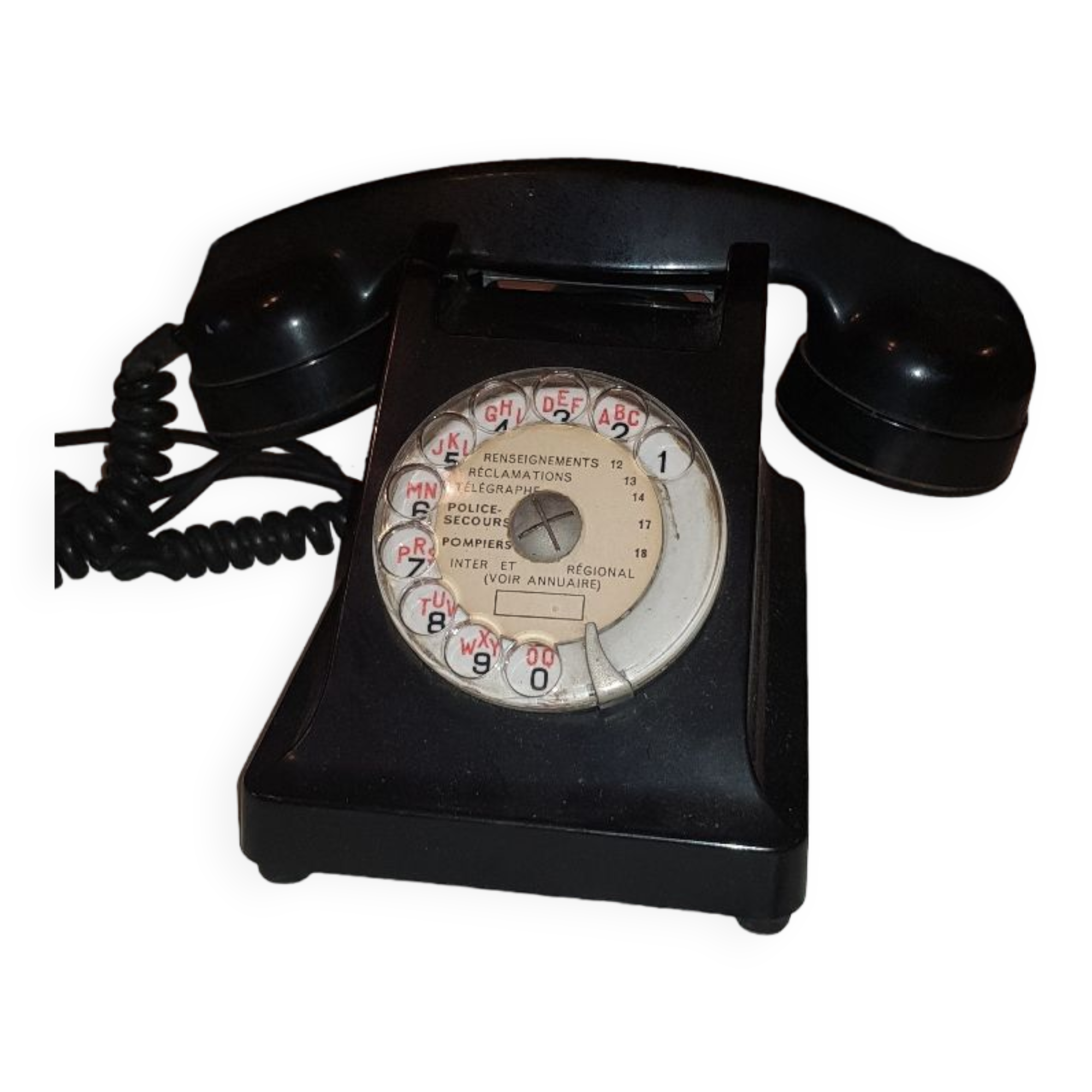 Vintage 50s bakelite telephone.