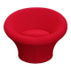 Fauteuil Mushroom rouge par Pierre Paulin