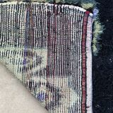 Moroccan Boujad rug black - 108 x 323 cm