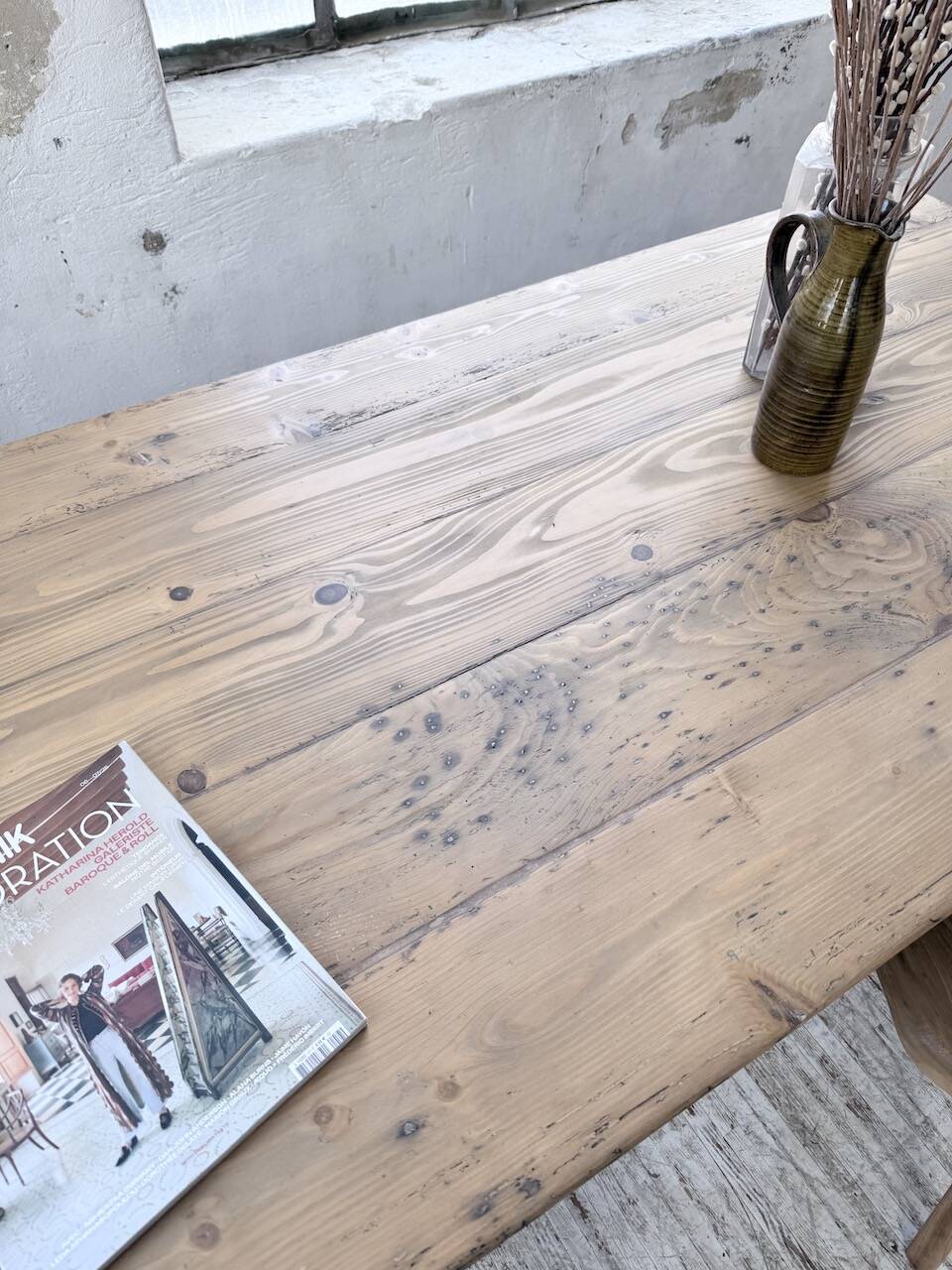 1950 pine farmhouse table 2m