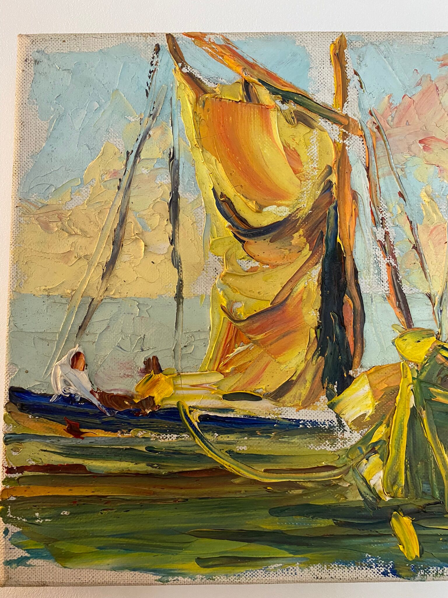 Old painting, Marine signed, 70s/80s