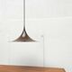 Mid-Century Modern Space Age Danish Brown Semi Pendant Lamp by Claus Bonderup and Torsten Thorup for Fog & Mørup, 1960s