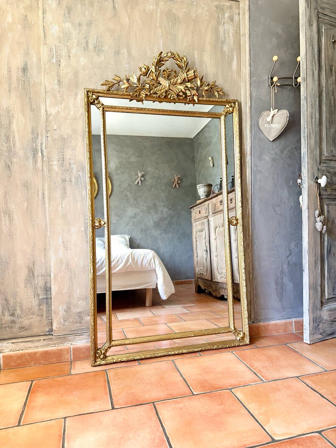 Miroir ancien à parcloses XIXème