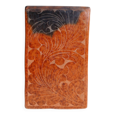 Japanese rectangular vase in Bizen stoneware.