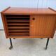 Vintage 50s TV bar cabinet with 2 sliding doors
