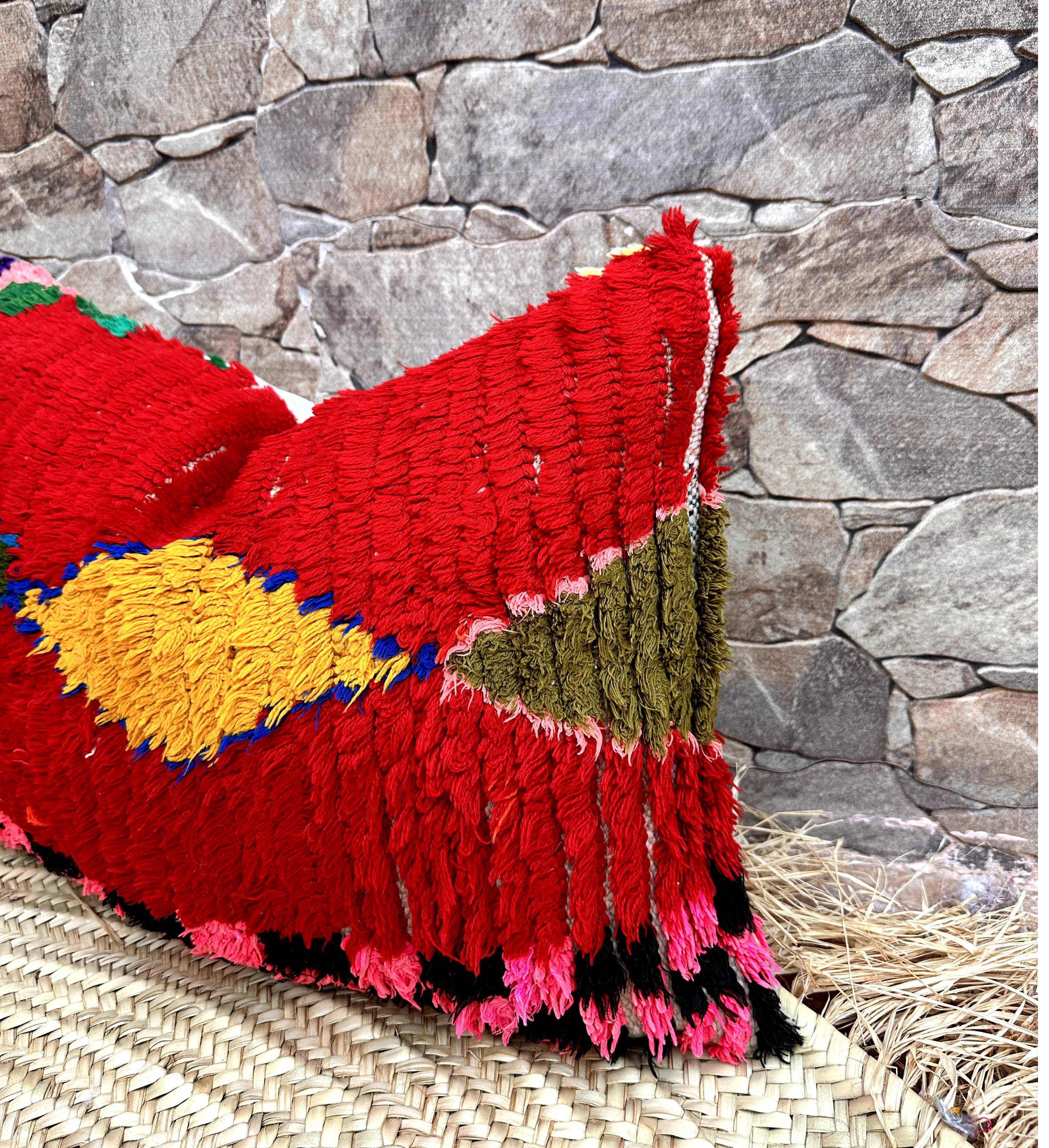 Vintage Moroccan berber boujaad pillow