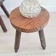 Antique wooden tripod stool - saddle