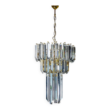 Chandelier en verre de Murano Cascade Triedri de Paolo Venini, Italie, années 1970