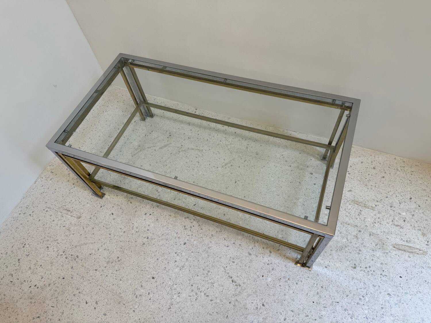 Belgo Chrome coffee table, 1970s