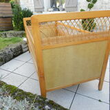 Bed child vintage rattan