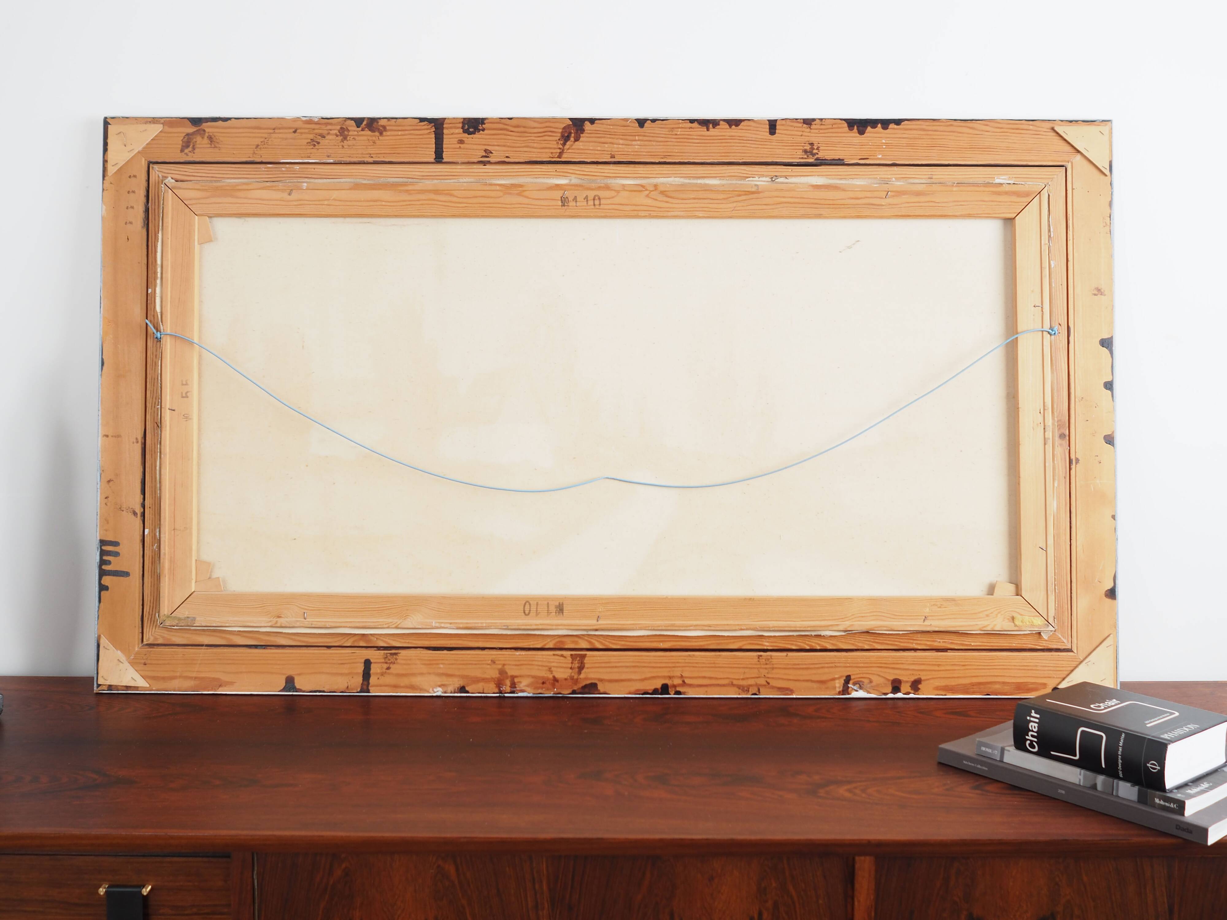 Painting „The Farmhouse on the Side”, Scandinavian design, 1970s