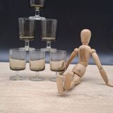 Set of 6 Luminarc smoked Sweden glasses