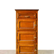 Antique icebox with brass details, Italy, late 19th century.
