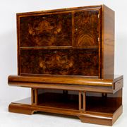 Meuble bar Art Déco en noyer, Wilhelm Mosurski - années 30