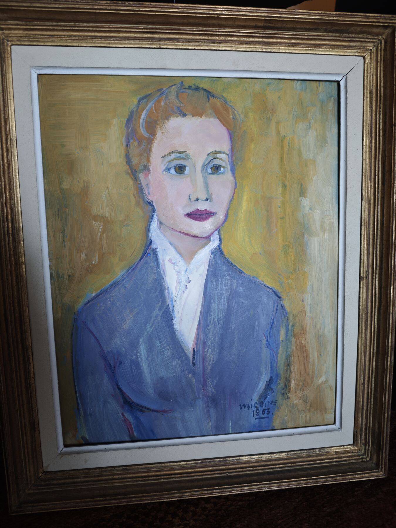 Painting by Jean Micoine - Oil on framed panel - 1953