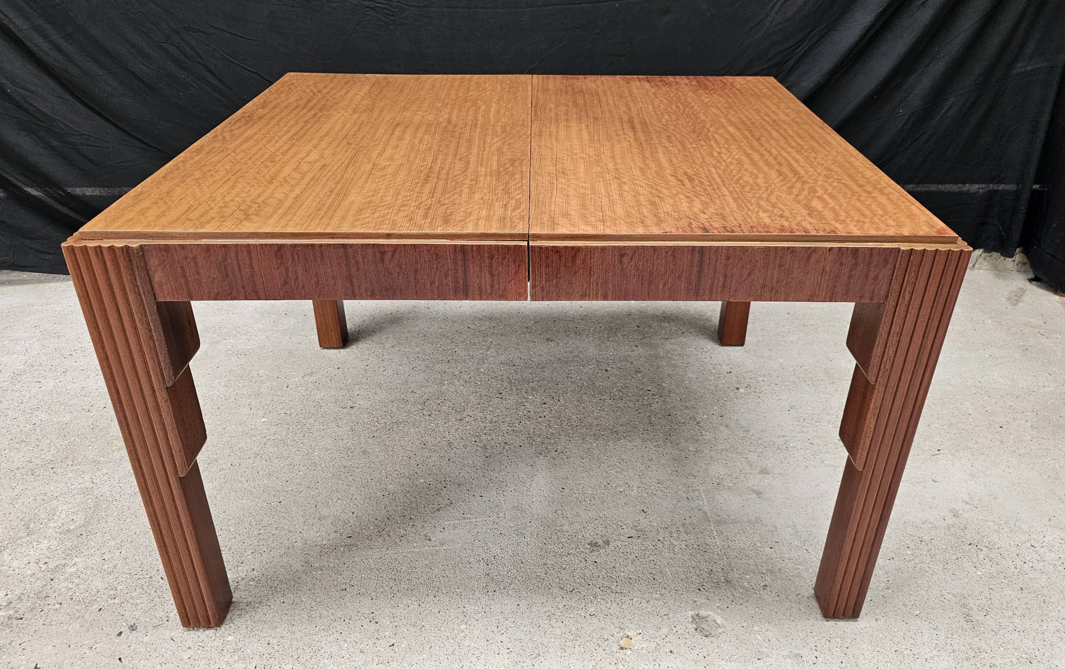Lot of table and 6 Art Deco chairs from Saddier & fils