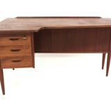 Scandinavian teak desk, Göran Strand, Lelångs Möbelfabrik, Sweden, 1950